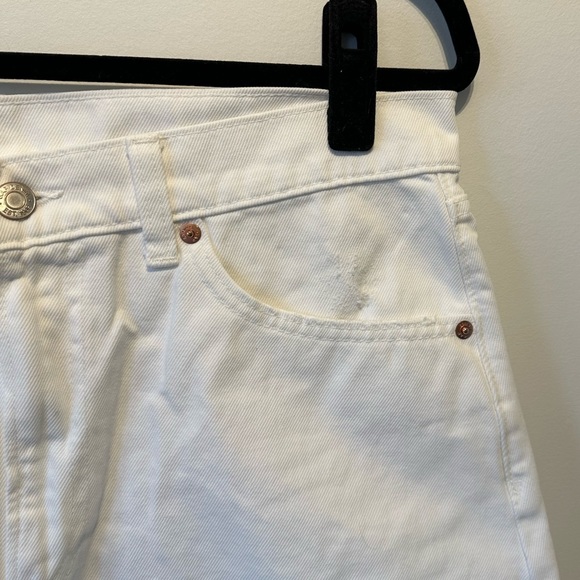 Gap white distressed high rise denim cutoff shorts - Picture 5 of 7